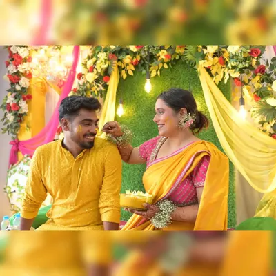 A perfect candid moment between the couple during their Haldi function. Capturing these natural interactions is at the heart of my documentary wedding photography style.