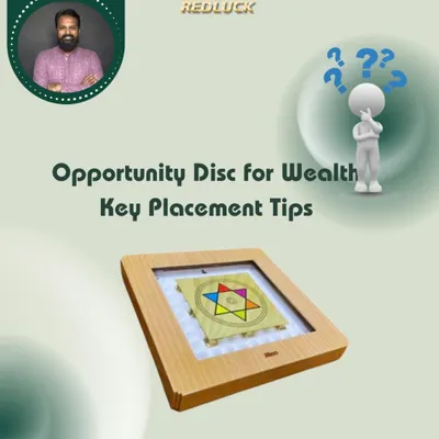 This is the Opportunity Disc for Wealth, a powerful Vastu tool designed to attract prosperity. This image series explains the key placement tips to unlock its full potential for business growth and financial flow.
