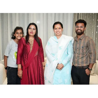 It was an honor to have our interior design project praised by Honorable State Minister Aditi Tatkare. We are pictured here with her and our wonderful client, Sheetal Pund, in her newly designed home.