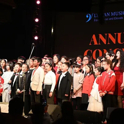 The grand finale of our Annual Concert, with our students and teachers gathered on stage. This moment represents a year of hard work, growth, and shared musical passion.