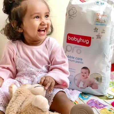 A happy baby is a comfortable baby. I've been using Babyhug Pro diapers from Firstcry, especially for the winter, because they keep my daughter dry and prevent rashes. Her joyful smile says it all.