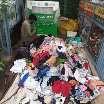 This is just a fraction of the clothes we receive. Our team meticulously sorts through every donation, preparing them for their next life as recycled fibre or handcrafted products.