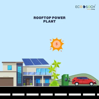 This illustration shows our core vision for residential sustainability: a home powered by its own rooftop solar plant, which in turn provides clean energy to charge an electric vehicle. It’s a self-sufficient ecosystem that we help homeowners in Bangalore build.