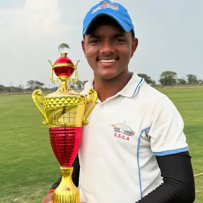 A moment of pride with our tournament champion, Naitik Yadav, holding the trophy high. His hard work and dedication truly paid off.