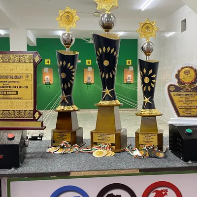 The trophies and medals for the 1st Champion Shooting Academy Championship. We believe in recognizing and rewarding the hard work of all participants.