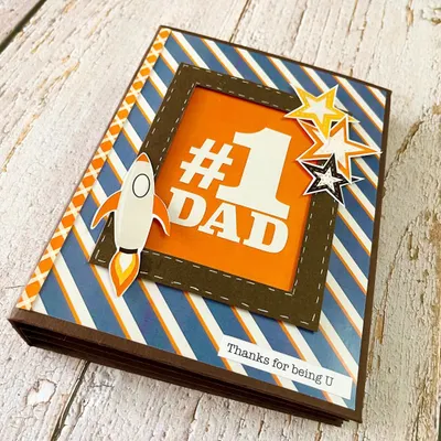 This "#1 Dad" scrapbook is one of my most popular designs for Father's Day. It's the perfect way to gather all your favorite memories and show him he's the best.