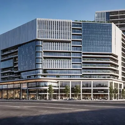 Our design for a major mixed-use project in Vasai. The ground floor hosts a vibrant retail plaza, with office spaces above and a luxury hotel crowning the structure, creating a complete urban ecosystem.