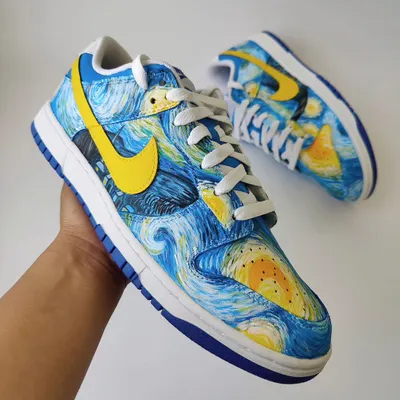 Vincent Van Dunks! A tiny homage to Van Gogh and his incredible life. I hand-painted his iconic "Starry Night" on this pair of Nike Dunks, trying to capture his unique impressionist strokes.
