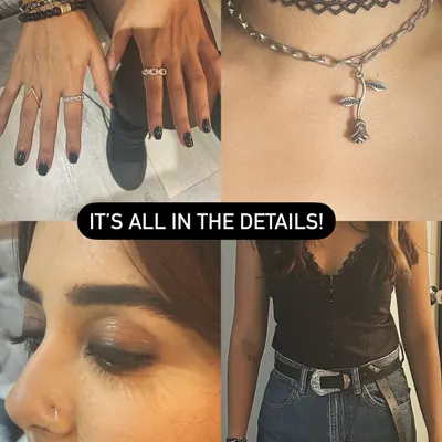 It's all in the details. For the 'Razdariyan' music video, we used accessories like layered bracelets, delicate rings, and a rose choker to add depth and personality to the characters' styles.