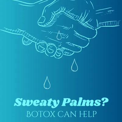 Sweaty palms, or palmar hyperhidrosis, can be socially debilitating. Botox is a safe and highly effective treatment that can provide months of relief, allowing you to shake hands with confidence.