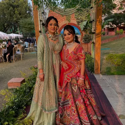 Two beautiful clients ready for a family wedding. I created complementary looks that suited their individual styles and outfits.