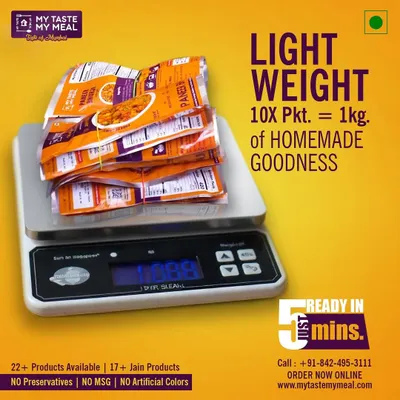 My freeze-dried meals are incredibly lightweight. As you can see here, a stack of 10 packets of homemade goodness weighs just 1 kilogram, making them perfect for travel.