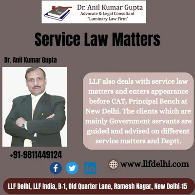 Our firm specializes in service law matters, providing expert guidance and representation for government servants before the Central Administrative Tribunal (CAT) in New Delhi.