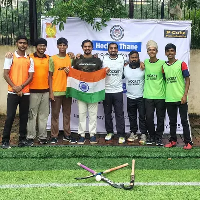 Celebrating Independence Day on the field. Our players proudly hold the Indian Tricolour, a symbol of our national pride and the values of unity and respect that we uphold as a team.