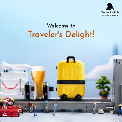 Welcome to Traveler's Delight. My pub is the perfect pitstop for those heading to or from the airport. Start or end your journey with a cold beer.