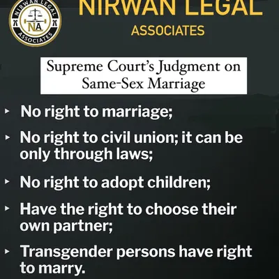 A summary of the Supreme Court's verdict on same-sex marriage. I create these informational graphics to explain the practical outcomes of key judgments in areas like human rights and constitutional law.