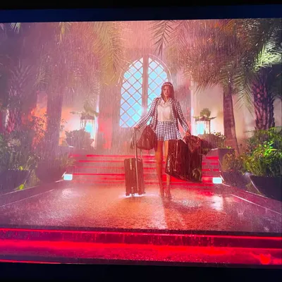 This dramatic, rain-soaked entrance scene from 'Call Me Bae' features the lush tropical plants I used to create a high-end, moody atmosphere. The right greenery can completely define a scene.