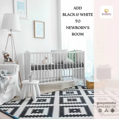 A black and white theme in a newborn's room is more than just a design choice. The high contrast promotes visual stimulation and cognitive development in the early months.
