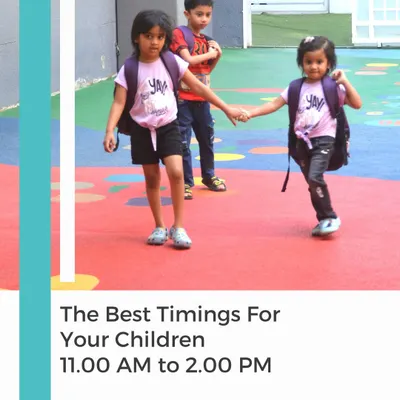 Our afternoon batch is perfect for children who are ready to learn after a calm morning. Here they are, arriving happy and ready to explore.
