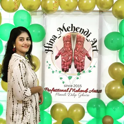 This is me, Hinali, the founder and instructor at Hina Mehendi Art. I have been a professional artist since 2015, and my greatest passion is teaching this beautiful art form to aspiring artists.