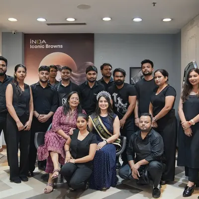 I'm so proud of the talented team that makes all the magic happen. It was an honor for all of us to celebrate with our regular client after she was crowned Mrs. India Empress Finesse 1st Runner Up.