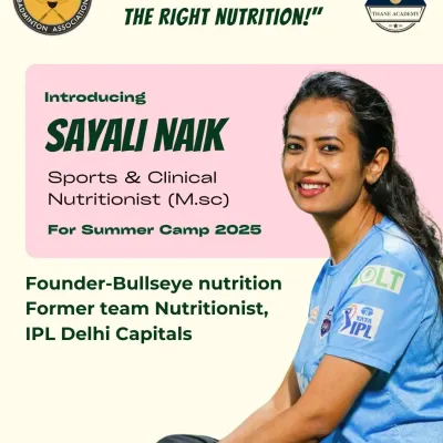 Introducing the expert behind our players' nutrition. We brought in Sayali Naik, a renowned sports nutritionist with experience in the IPL, to guide our athletes on fueling for performance, recovery, and long-term health.