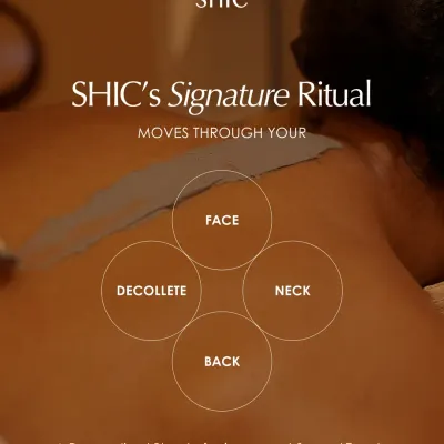 My Signature Ritual is a personalized blend of science and sacred touch. It moves seamlessly through the face, neck, décolleté, and back for a truly holistic glow.