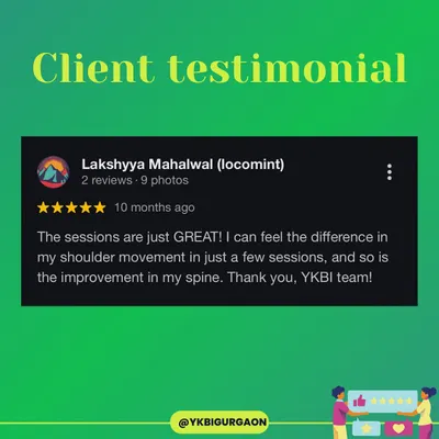 "The sessions are just GREAT! I can feel the difference in my shoulder movement in just a few sessions." It's amazing to see clients feel tangible results so quickly.