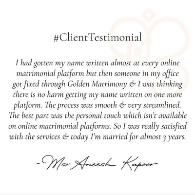 This is why I do what I do. Unlike online platforms, I provide a personal touch that makes all the difference. This testimonial from Mr. Aneesh Kapoor highlights the smooth, streamlined, and satisfying experience I strive to offer every client.
