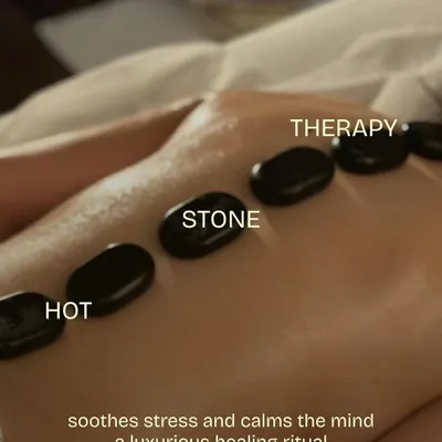Our Hot Stone Therapy is a luxurious healing ritual. The targeted warmth from the stones soothes stress, calms the mind, and works deep into the muscles to release tightness and discomfort.
