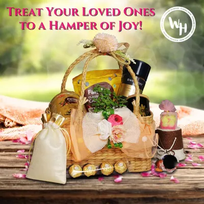 I designed this hamper to be a true basket of joy. It features premium Davidoff coffee, Ferrero Rocher chocolates, and other gourmet snacks, perfect for treating your loved ones.