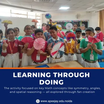 Our students learn by doing. This Japanese fan-making activity was designed to explore key math concepts like symmetry, angles, and spatial reasoning through a creative process.