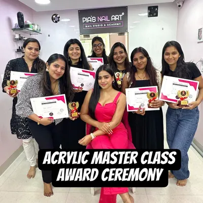 Celebrating another successful Acrylic Master Class. My students leave not just with a certificate and a trophy, but with the skills and confidence to build a real career.