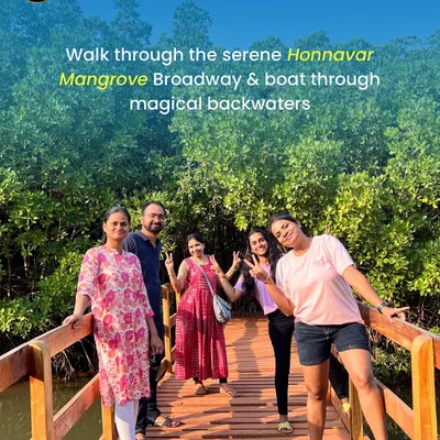 Walking through the serene Honnavar Mangrove Broadway is a highlight of my Gokarna trips. I also arrange boat rides through these magical backwaters.