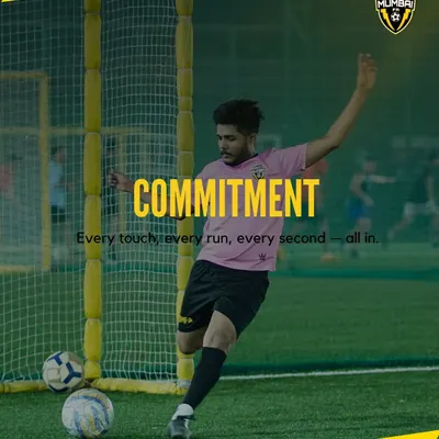 Commitment means giving everything in every drill. This player demonstrates the focus and dedication we instill, ensuring every touch of the ball has a purpose.