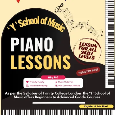 Our Piano Lessons are designed to be engaging and fun while following a professional curriculum. We provide a friendly learning atmosphere with flexible scheduling to fit your routine.