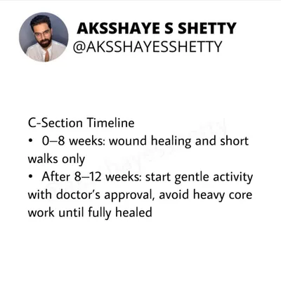 For new mothers who have had a C-section, the recovery timeline is different. The initial 8-12 weeks should focus on wound healing and short walks only. Gentle activity can begin after getting your doctor's approval, but heavy core work must be avoided until you are fully healed.
