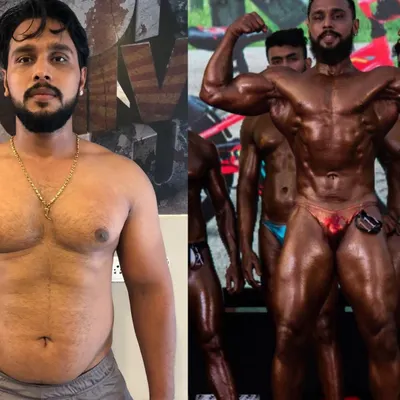 From a regular physique to a stage-ready bodybuilder. This transformation is the result of years of dedicated training, strict dieting, and an unwavering focus on my goal.