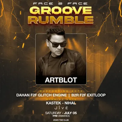 My solo feature poster for the "Groove Rumble" event at Zozo. It was an honor to be featured as one of the four headliners for this massive night.