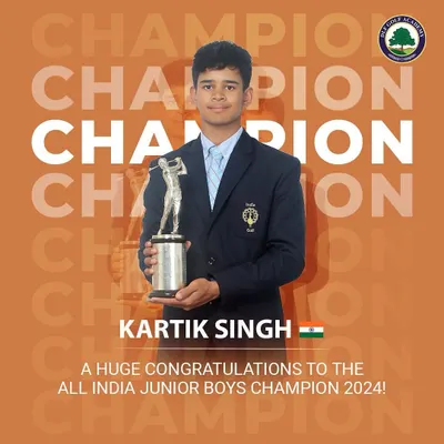 A huge congratulations to our student Kartik Singh for securing the All India Junior Boys Champion 2024 title. This is an outstanding accomplishment and a proud moment for the academy.