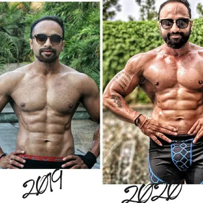 Look at the difference a year of focused work makes. My 2019 to 2020 physique change shows the power of consistency. This is the experience I bring to help you achieve your own transformation.