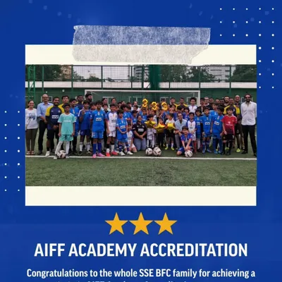 A celebration of our entire SSE BFC family. This picture was taken to commemorate our 3-Star AIFF Academy Accreditation, a milestone achieved thanks to our players, coaches, and parents.