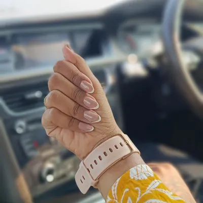 A perfect example of how a classic French manicure looks in the real world. This clean and elegant design on almond-shaped nails is timeless. I use high-quality gel polish to make sure the white tips are crisp and the nude base is flawless.
