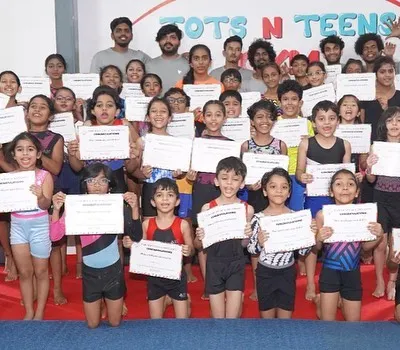 The whole TNT family! Celebrating our gymnasts at the Level 1 certification event. We love seeing them proudly holding their certificates after weeks of hard work.