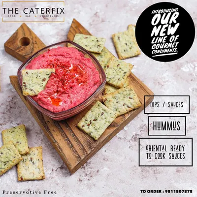 This is my signature beetroot hummus, made with fresh, natural ingredients and absolutely no preservatives or artificial colors. Its smooth, creamy texture makes it the perfect healthy dip for crackers, veggies, or as a sandwich spread.
