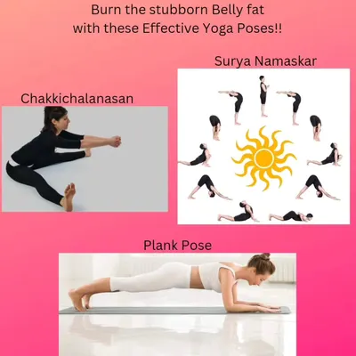 Ready to say goodbye to belly fat? I focus on effective yoga poses like Chakkichalanasan, Surya Namaskar, and Plank Pose to help you build a strong and toned core.