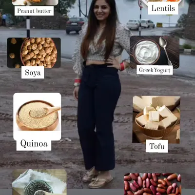 For my vegetarian clients, getting enough protein is key. This graphic highlights 8 excellent vegetarian protein sources like lentils, tofu, quinoa, and peanut butter that are easy to add to your meals.