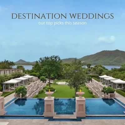 A stunning view of a poolside lawn at a luxury resort, an ideal location for a destination wedding. This image is part of my curated list of top picks for the season.