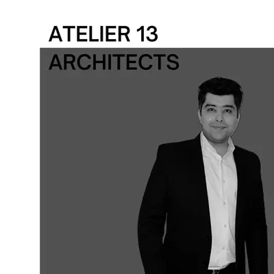 A portrait of Ar. Gautam Seth, the Principal Architect and founder of Atelier 13 Architects. Our firm is a collective of committed architects and designers dedicated to pushing the boundaries of residential, hospitality, and industrial design.