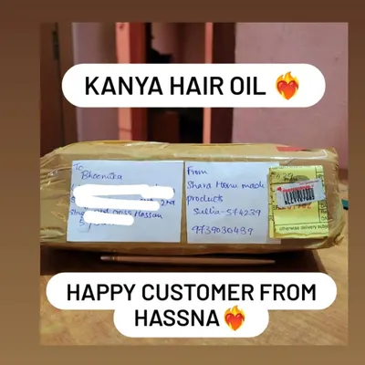 A package of Kanya Hair Oil on its way to a happy customer in Hassna. I personally ensure every order is packed securely for its journey.